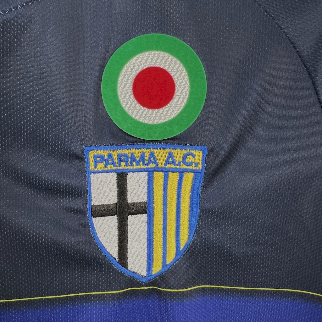 Jersey Parma Retrô 1999/00 Away Azul e Amarela