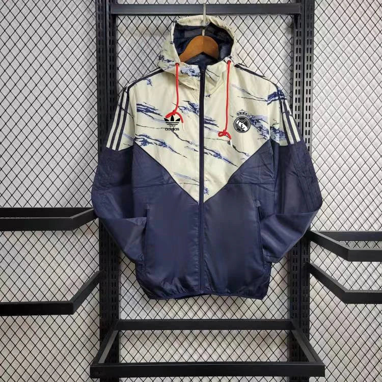 Windbreaker Real Madrid 24/25 - Azul e Branco