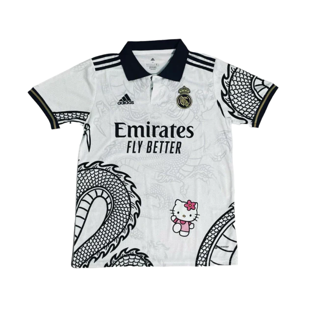Jersey Real Madrid Hello Kitty 24/25 s/n° Torcedor Adidas Masculina - Preta